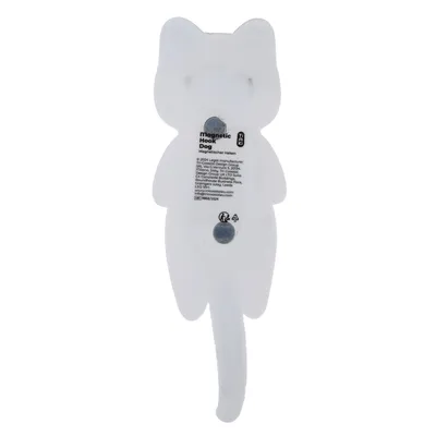 Magnetic Hook Dog. Magnetischer Haken in Tierform mit Herstellerinformationen und CE-Kennzeichnung sichtbar.