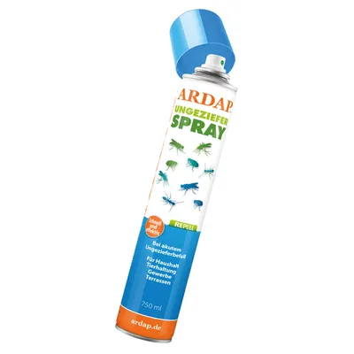 Ardap Ungezieferspray, schnell und effektiv, 750 ml. Für akuten Ungezieferbefall in Haushalt, Tierhaltung, Gewerbe und Terrassen.