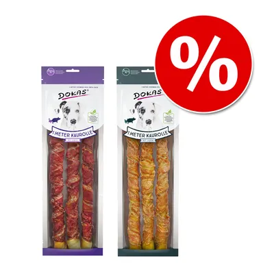 Dokas Hundesnack 1 Meter Kaurolle Mixpaket Huhn & Ente