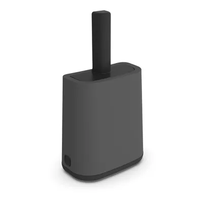 Szürke kefetartó beépített fogantyúval, tisztításra alkalmas. Minimalista kialakítás, látható márkajelzés nélkül.