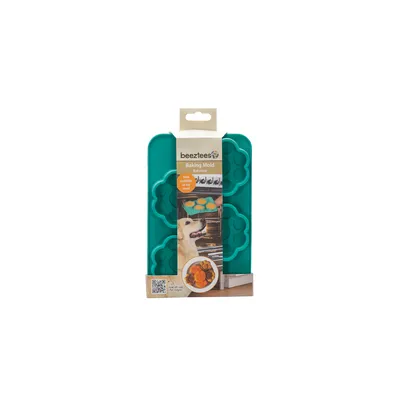 Beeztees Backform für Hundekekse, geeignet für Ofen und Gefrierschrank. Silikonform mit Pfotenmuster, ideal für selbstgemachte Leckerlis.