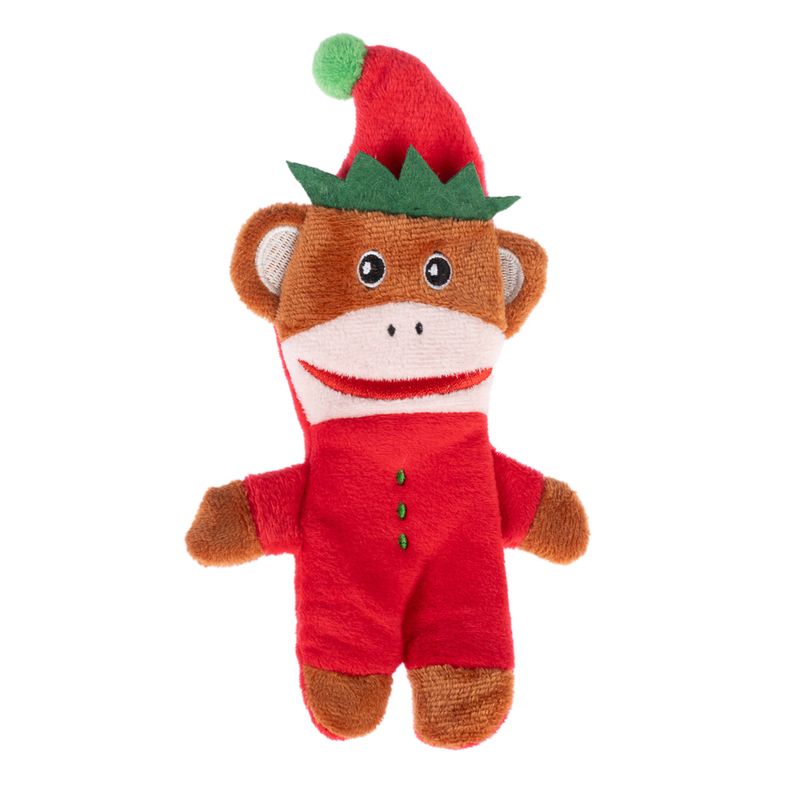 TIAKI Katzenspielzeug Weihnachtsäffchen
