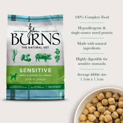 Burns Adult & Senior Sensitive - Pork & Potato - 6kg Burns Adult & Senior Sensitive - Pork & Potato - 6kg