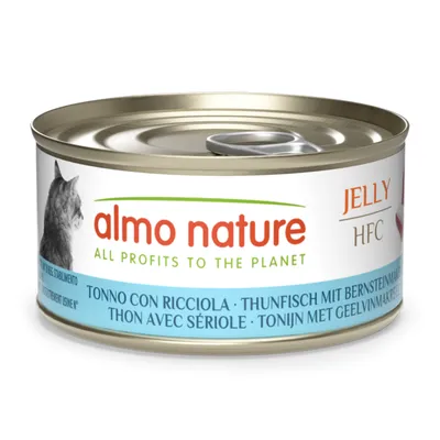 Almo Nature Jelly HFC tonhal borostyánmakrélával. Konzerves macskaeledel, 70 g.