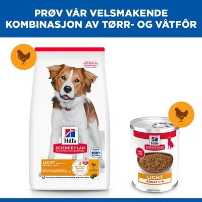 Hill's Science Plan Adult 1-6 Light Medium med kylling