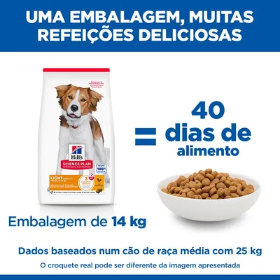 Hill's Science Plan Adult 1-6 Light Medium com frango