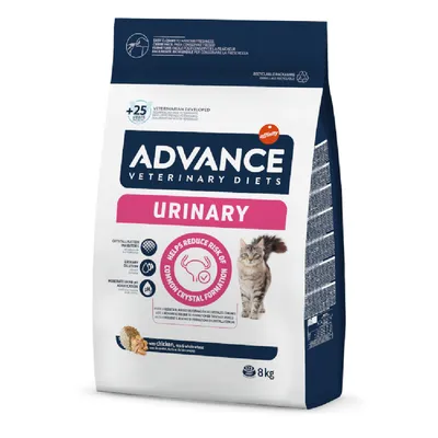 Advance Veterinary Diets Urinary Katzenfutter, 8 kg. Entwickelt zur Reduzierung des Risikos von Harnkristallbildung. Mit Huhn, reich an Weizen. Recyclingfähige Verpackung.