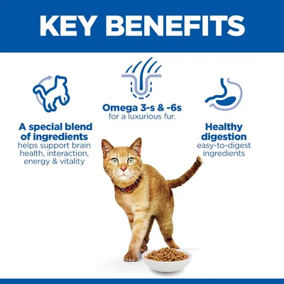 Hill's Science Plan Senior Vitality Mature Adult 7+ csirke & rizs