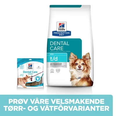 Hill's Prescription Diet t/d Dental Care Mini med kylling Hill's Prescription Diet t/d Dental Care Mini med kylling