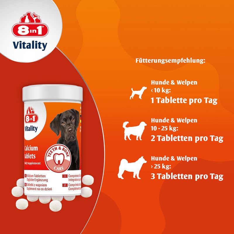 8in1 Vitality Kalzium-Tabletten