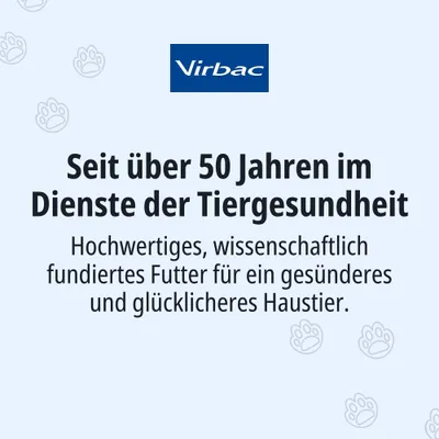 Virbac. Seit über 50 Jahren im Dienste der Tiergesundheit. Hochwertiges, wissenschaftlich fundiertes Futter für ein gesünderes und glücklicheres Haustier.