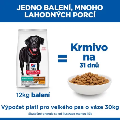 Hill's Science Plan Perfect Weight & Active Mobility Adult 1+ Large kuracie