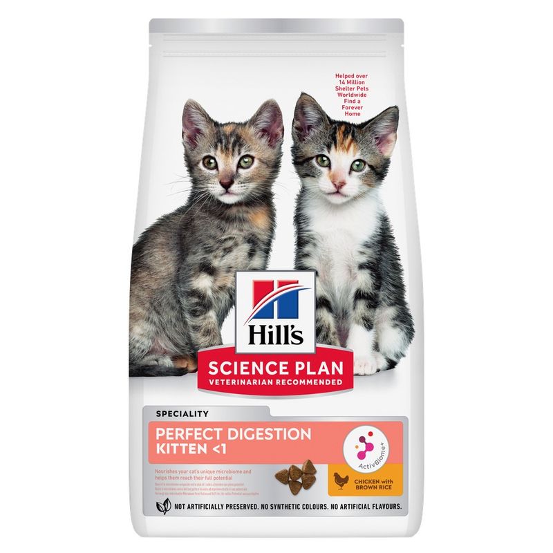 Hill's Science Plan Perfect Digestion Kitten <1 kylling & brun ris