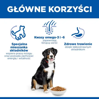 Hill's Science Plan Senior Vitality Mature Adult 6+ Large, z kurczakiem Hill's Science Plan Senior Vitality Mature Adult 6+ Large, z kurczakiem
