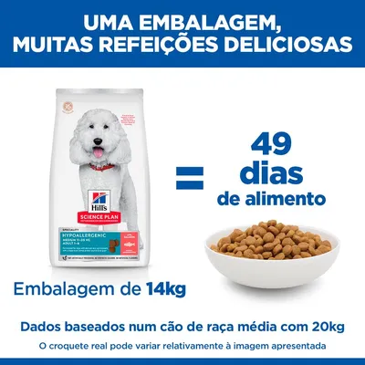 Hill's Science Plan Adult Hypoallergenic Medium com salmão