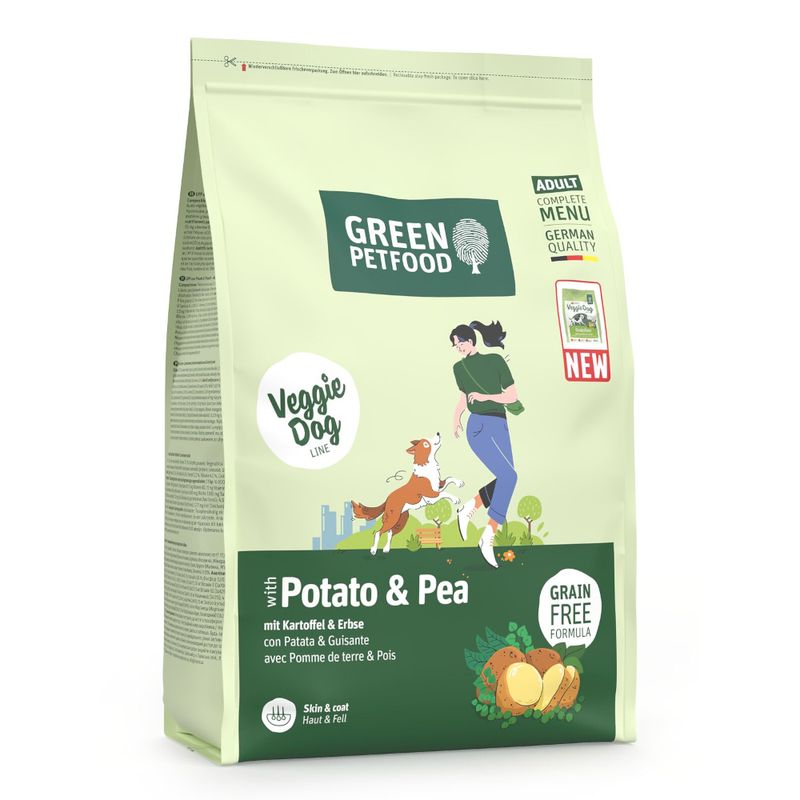 Green Petfood VeggieDog Grainfree, pomme de terre et pois