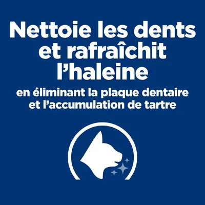 Nettoie les dents et rafraîchit l’haleine en éliminant la plaque dentaire et l’accumulation de tartre. Symbole de tête de chien avec éclat.