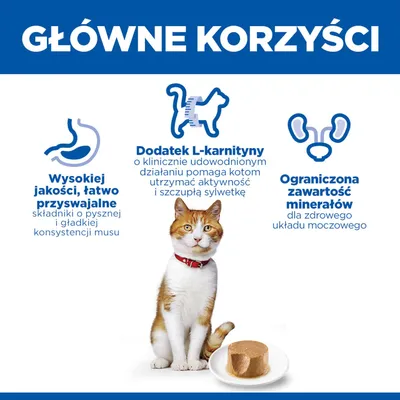 Główne zalety: Wysokiej jakości, łatwo przyswajalne składniki; dodatek L-karnityny dla wspomagania aktywności; ograniczona zawartość minerałów dla zdrowego układu moczowego.