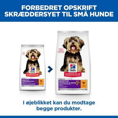 Hill's Science Plan Adult 1+ Sensitive Stomach & Skin Small & Mini med kylling