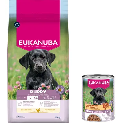 15 кг Eukanuba Premium Nutrition, сухой корм для собак + 3 x 400 г с индейкой в подарок!