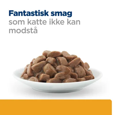Bakke med brune kødstrimler i sovs, Tekst: Fantastisk smag, som katte ikke kan modstå.
