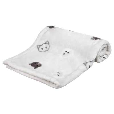 Trixie Couverture pour chat Mimi en peluche douce, gris clair
