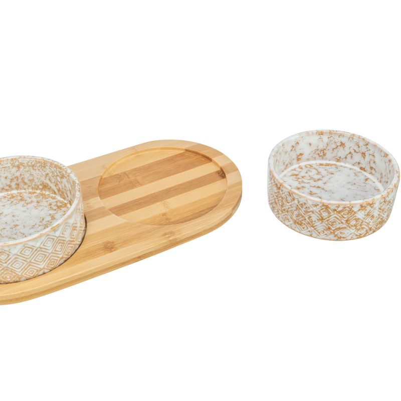 Trixie set de gamelles en céramique & bambou pour chat