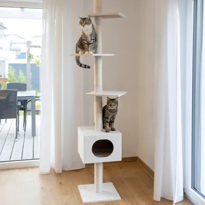 Kerbl Pet Arbre à chat Ferdi, blanc