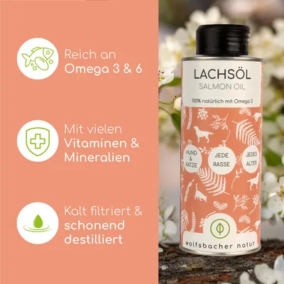 Wolfsbacher Natur Lachsöl für Hunde