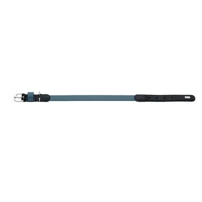 HUNTER Wolmar BioThane® coleira com couro, azul acinzetado/preta
