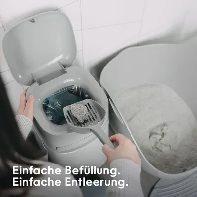 Litter Genie EasyRoll Katzenstreu-Entsorgungseimer, grau