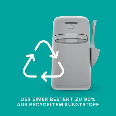 Litter Genie EasyRoll Katzenstreu-Entsorgungseimer, grau