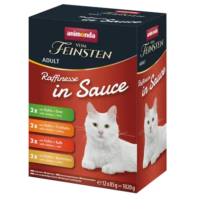 animonda vom Feinsten Adult Raffinesse i saus blandet pakke