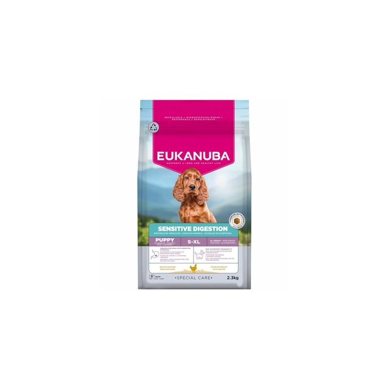 Eukanuba Puppy Sensitive Digestion met Kip & Kalkoen Hondenvoer