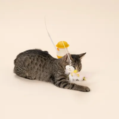 Caña de mesa Tiaki Pato con catnip juguete para gatos - 1 unidad Caña de mesa Tiaki Pato con catnip juguete para gatos - 1 unidad