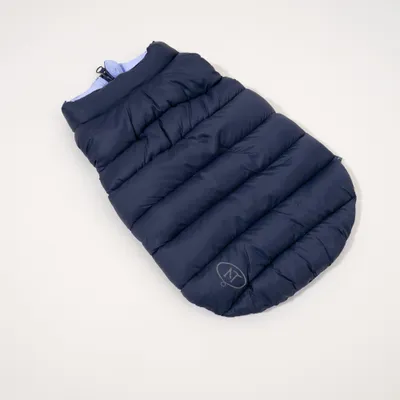Nomad Tales Bloom Hundemantel Puffer, lila/marineblau Nomad Tales Bloom Hundemantel Puffer, lila/marineblau