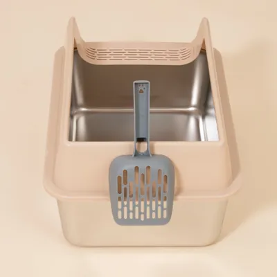 TIAKI Katzentoilette aus rostfreiem Stahl - silber TIAKI Katzentoilette aus rostfreiem Stahl - silber