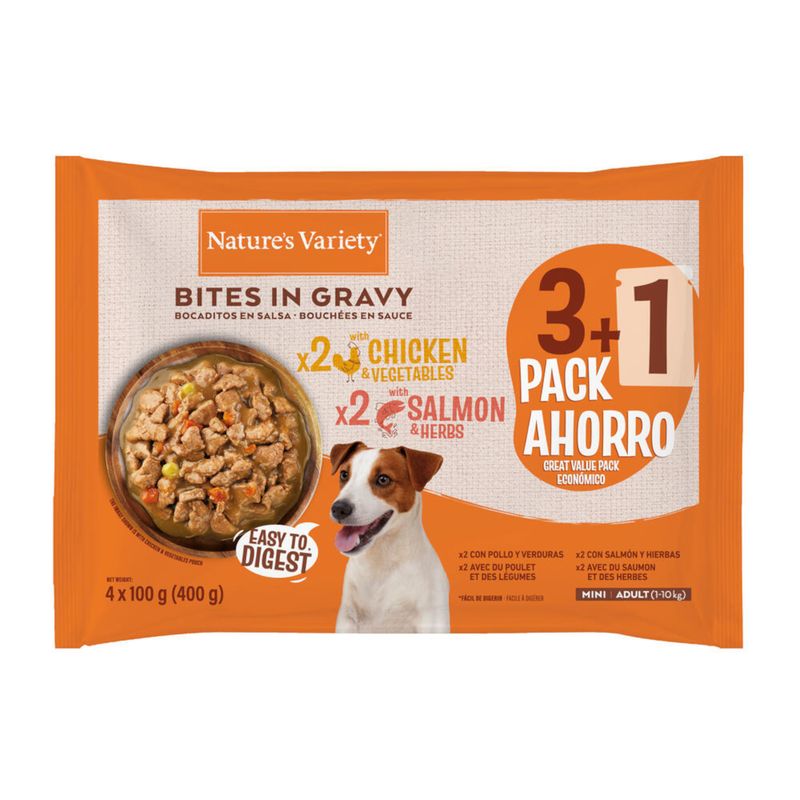 Nature's Variety Bites in Soße Mini Adult 4 x 100 g