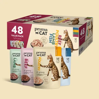 Sparpaket PrimaCat Classic in Soße 48 x 85 g