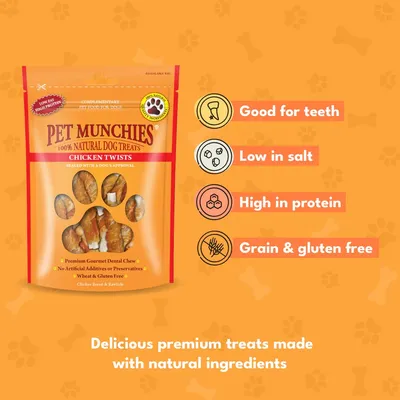 Pet Munchies Twists - Chicken (80g) Pet Munchies Twists - Chicken (80g)