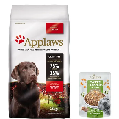 7,5 кг / 15 кг  Applaws сухой корм для собак +  Taste Topper с ягненком 1 х 85 г в подарок!