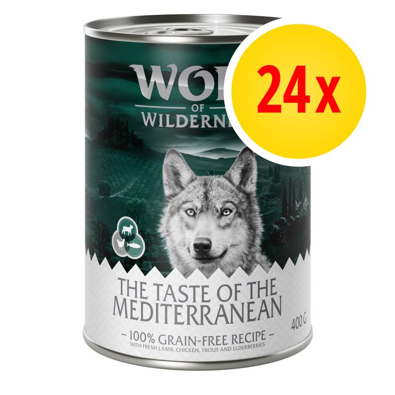 Säästöpakkaus: Wolf of Wilderness "The Taste Of" 24 x 400 g