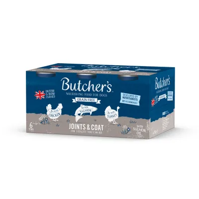 Butcher's Grain Free Joints & Coat 6 x 390g - Mixed Pack Butcher's Grain Free Joints & Coat 6 x 390g - Mixed Pack
