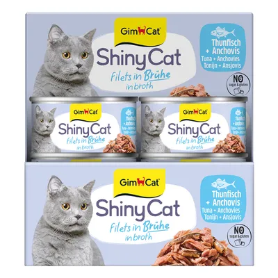 Sparpaket GimCat ShinyCat Filet in Brühe 24 x 70 g Sparpaket GimCat ShinyCat Filet in Brühe 24 x 70 g