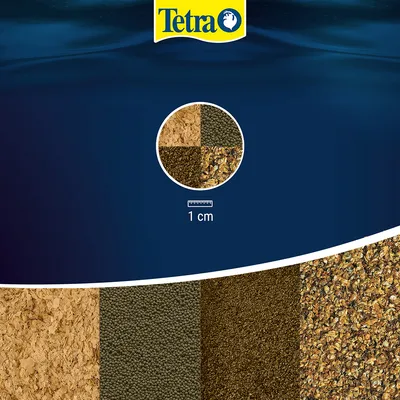 Tetra. Négyféle haleleség-textúra ábrázolása, 1 cm-es skálával.