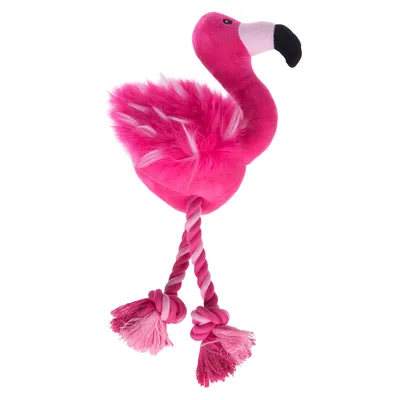 Hondenspeeltje Flamingo Met Touw