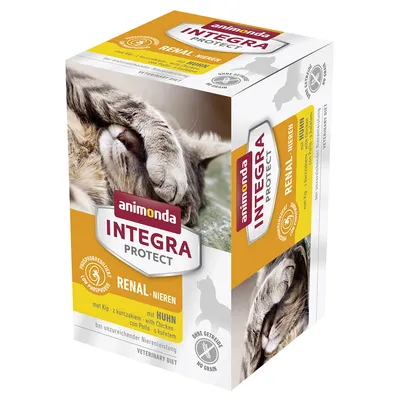 Animonda Integra Protect Renal z kurczakiem, o obniżonej zawartości fosforu, bez zbóż. Dla kotów z niewydolnością nerek. Veterinary Diet.