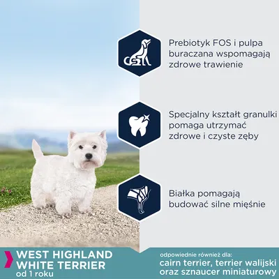 Prebiotyk FOS i pulpa buraczana wspomagają zdrowe trawienie. Specjalny kształt granulki pomaga utrzymać zdrowe i czyste zęby. Białka pomagają budować silne mięśnie.