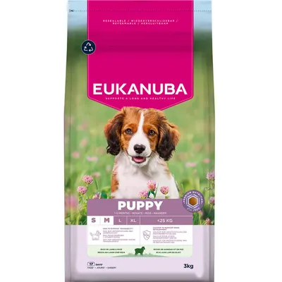Eukanuba Premium Nutrition Puppy Small & Medium Breed jahňacie a ryža