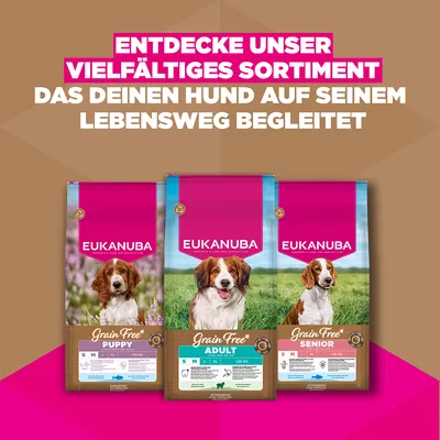Eukanuba Grain Free Adult Small & Medium mit Lamm